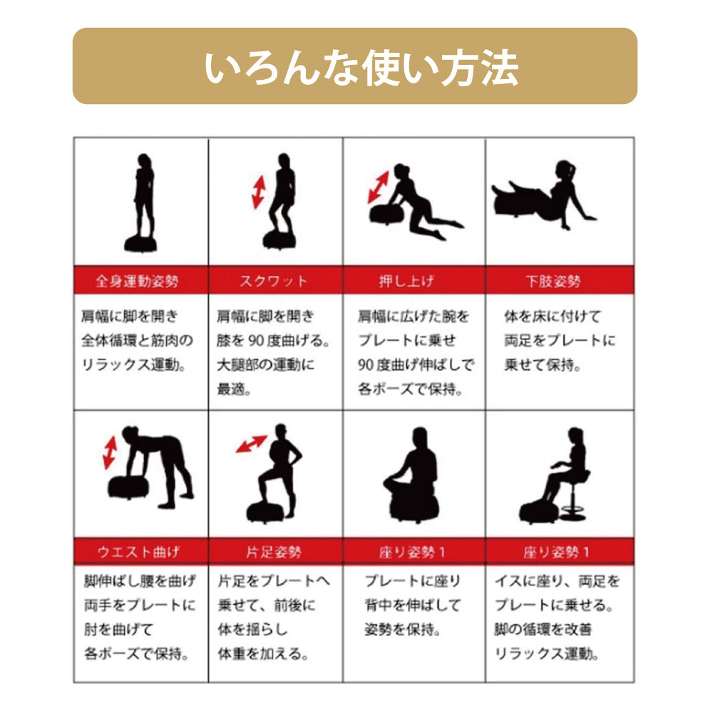 日本正規品 3d ブルブル ボディースポーツマシーン ダイエット QR説明書付き