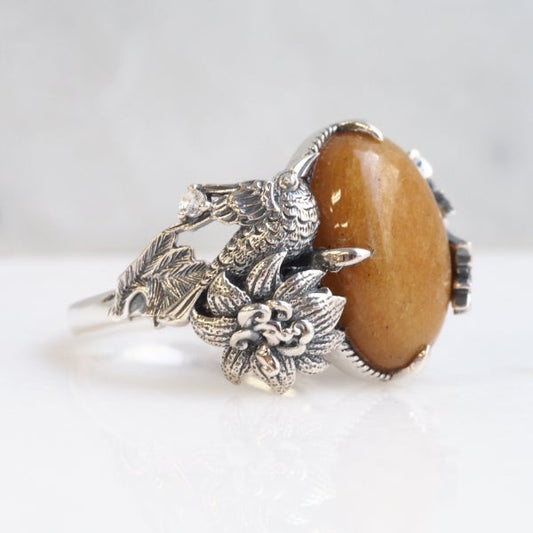 SV William Morris 小鸟与海葵 戒指