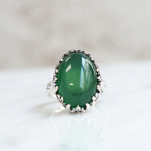 SV William Morris 橡木戒指(绿玛瑙)