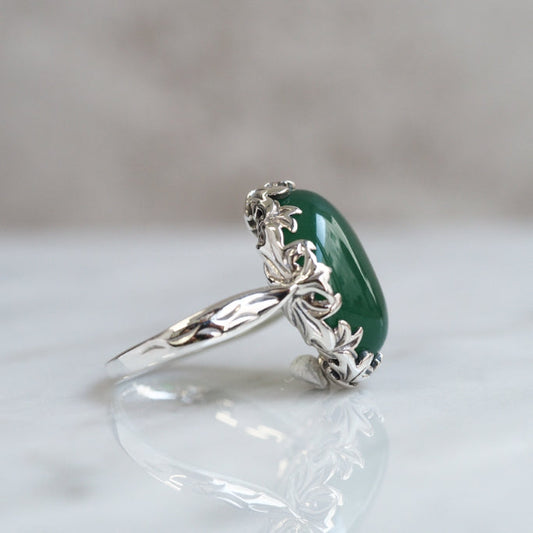 SV William Morris 橡木戒指(绿玛瑙)