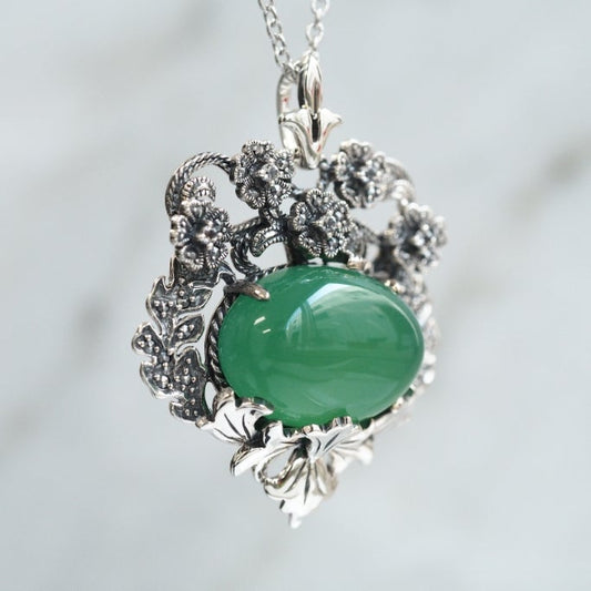 SV William Morris Oak 吊坠(绿玛瑙)